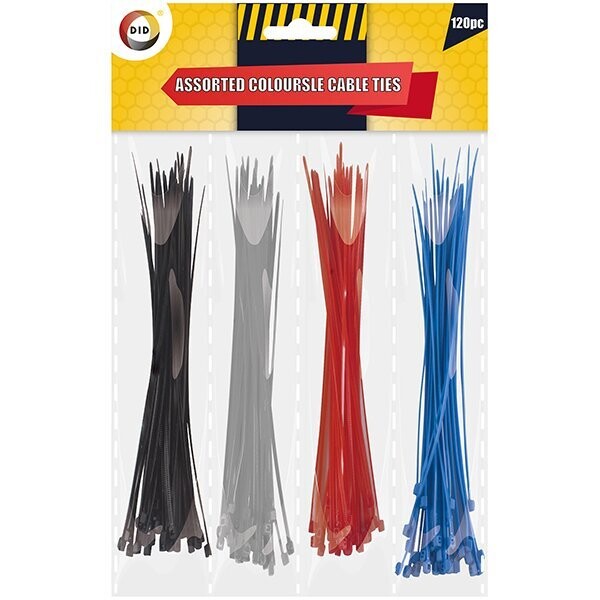 Cable Ties Assorted Colours 120pc