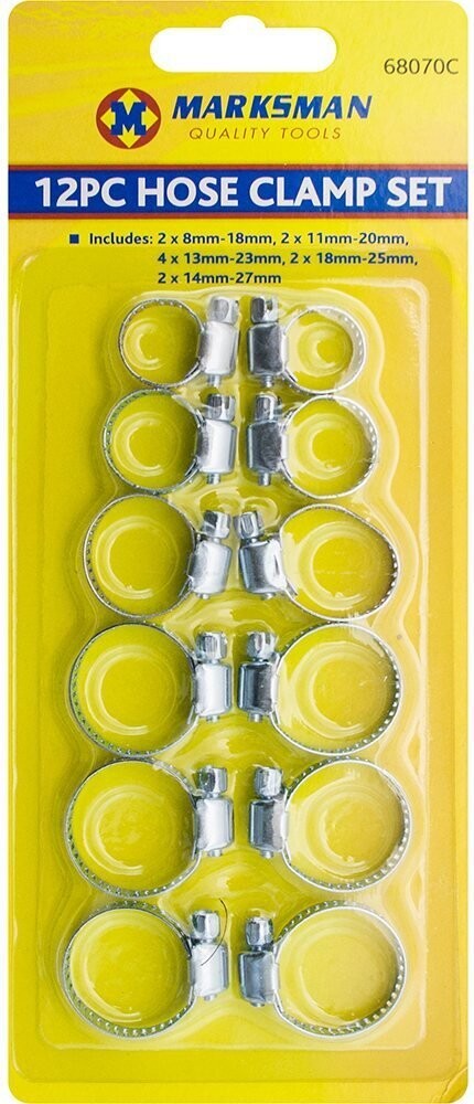 Hose Clamp Set Assorted Sizes 12pc