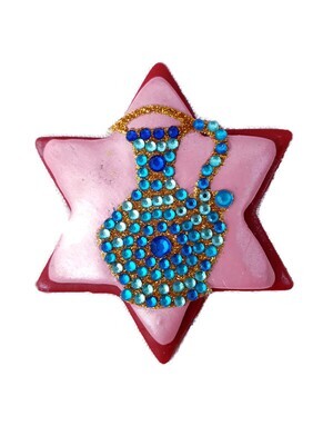 Hanukkah Oil Pitcher Magnet-Judaica