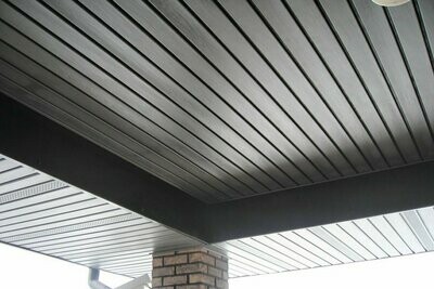 Kunststoffpaneele | Dachkasten | Unterdach 20 m² mit Zubehör grau