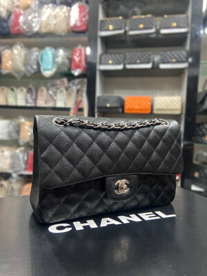 Caviar 2.55 Black (Silver Chain)