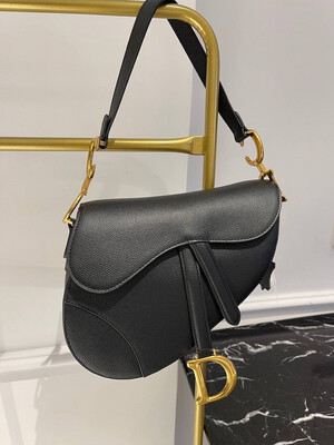 Saddle Epsom Leather With Strap (Gold Hardware)