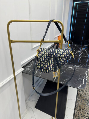 Saddle Bag With Strap (Navy Blue)