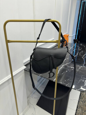 Saddle Bag Epsom Leather( Black Hardware)with Strap