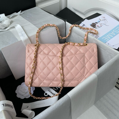 Medium Double Flap Bag Caviar Leather Gold Hardware (Orginal Quality)