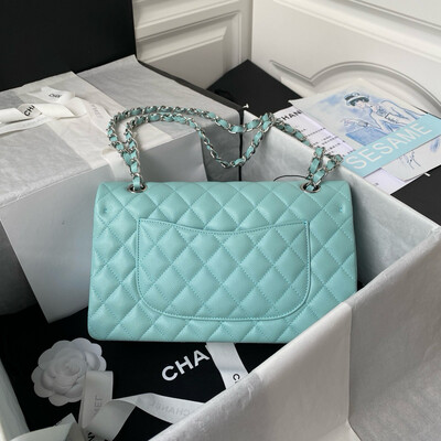 Medium Double Flap Bag Caviar Leather Silver Hardware (Orginal Quality)