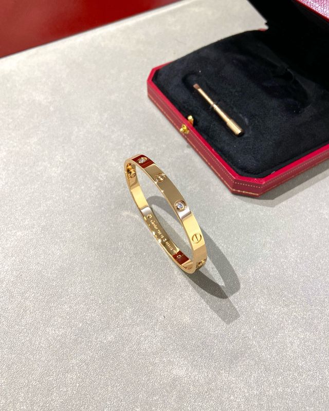 Love Bracelet With Stone(Rose Gold)