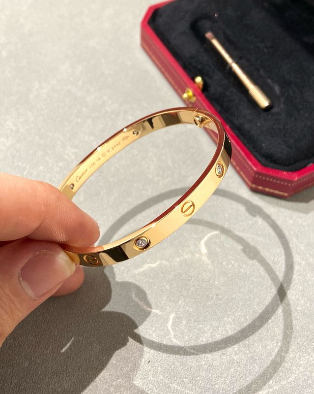 Love Bracelet With Stone(Rose Gold)