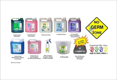 Cre8 Hygiene 1l Small household combo (10 items):