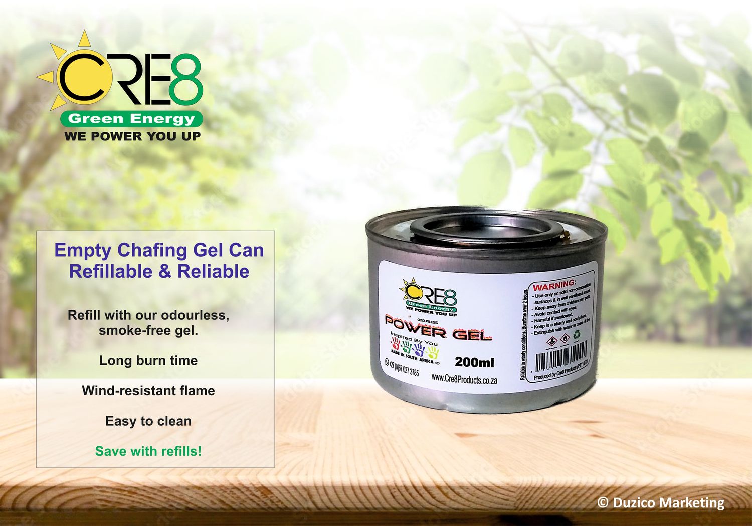 Empty Chafing Gel Tin (For Self-Filling)
