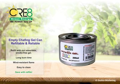 Empty Chafing Gel Tin (For Self-Filling)