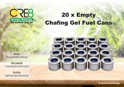 20x Empty Chafing Gel Fuel Tins