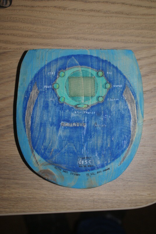 Discman em madeira