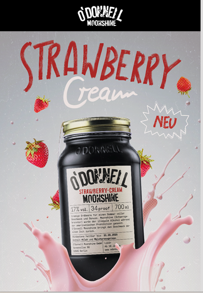 O-DONNELL MOONSHINE Strawberry-Cream 700ml O-DONNELL MOONSHINE Strawberry-Cream 700ml