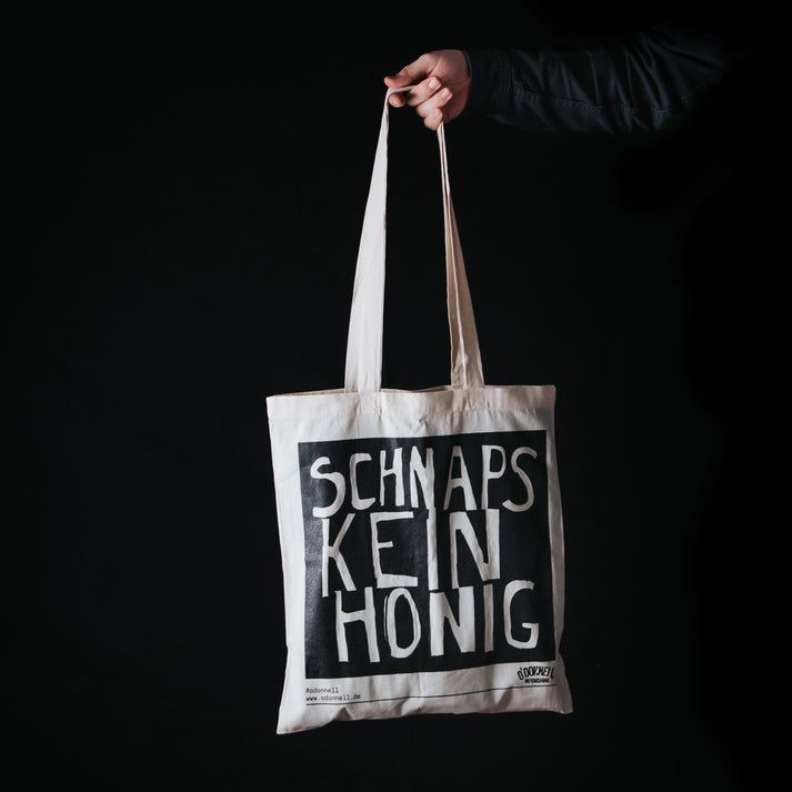 Jutebeutel / Schnaps, kein Honig