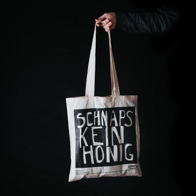 Jutebeutel / Schnaps, kein Honig Jutebeutel / Schnaps, kein Honig