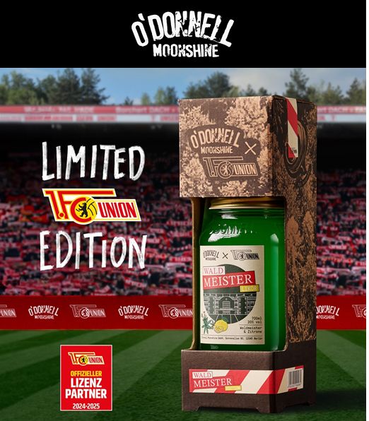 O-Donnell Moonshine Waldmeister - Zitrone 20% 700 ml 1. FC Union Berlin Edition 2024 O-Donnell Moonshine Waldmeister - Zitrone 20% 700 ml 1. FC Union Berlin Edition 2024