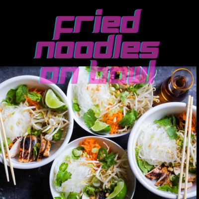 Rice &amp;  Noodles On Bowl