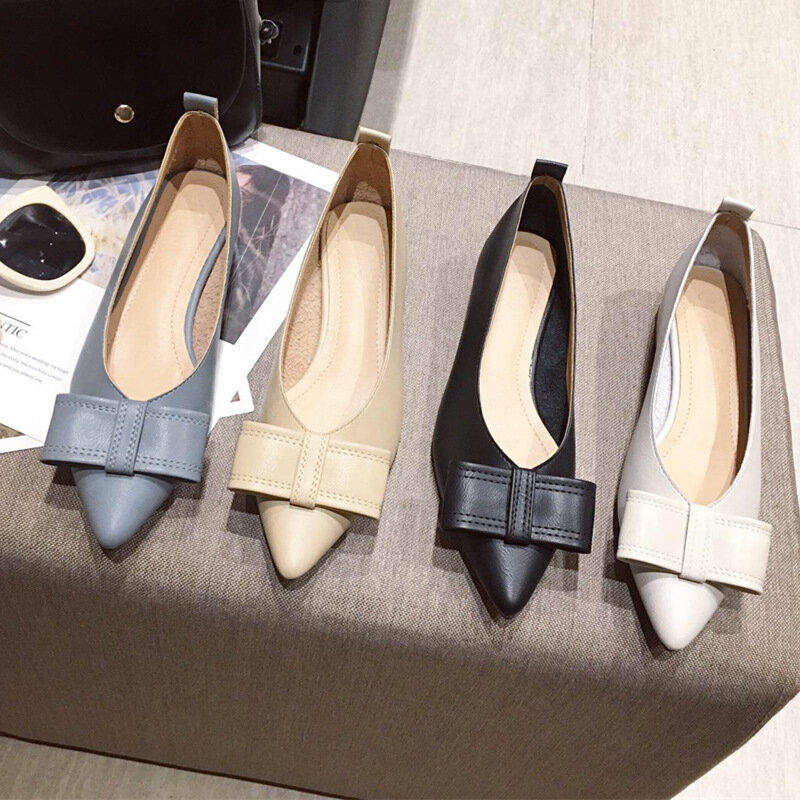 Spring new pointed pointed pumps
