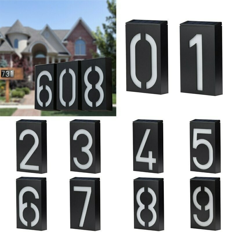 Solar Powered House Number
