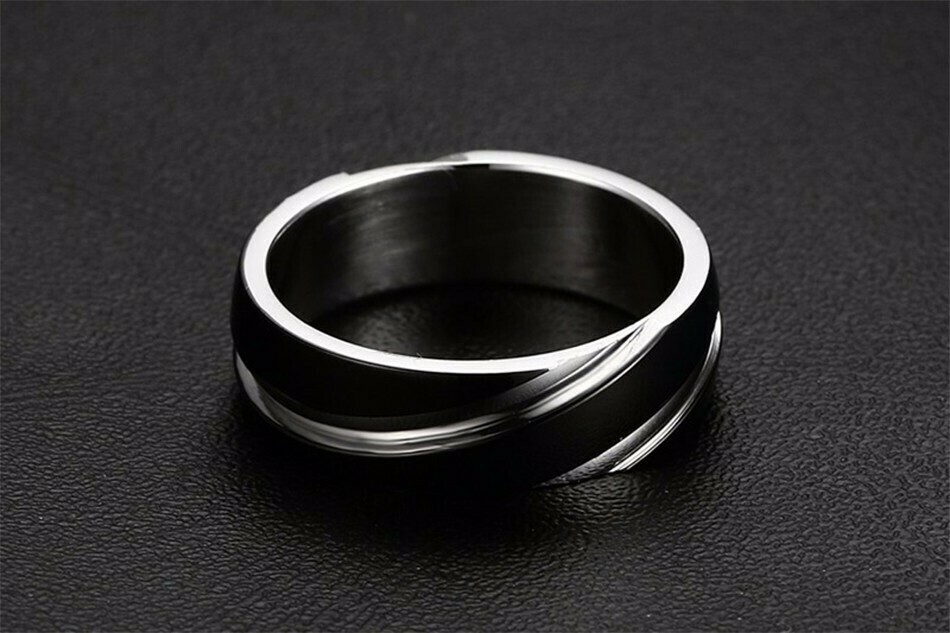 2021 New Fashion Daily Wear Rings Top Quality Lead & Nickel Free Black Color Stainless Steel Men Party Rings