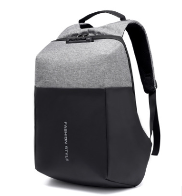 Cross-border new double backpack business casual charging anti-theft backpack password lock polyester cloth waterproof travel