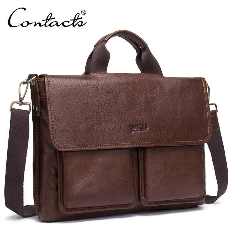 Leather men business briefcase leisure single shoulder bag handbag handbag