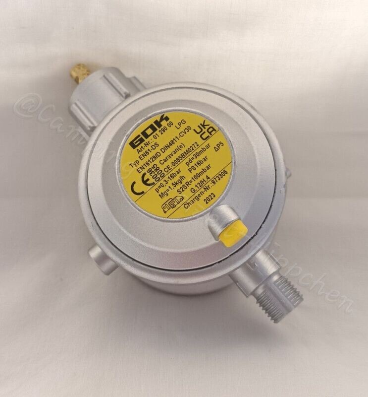 Gasregler 30mbar, 1,5 kg/h (Bj. 23) Gasregler 30mbar, 1,5 kg/h (Bj. 23)