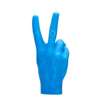 Candle Hand "PEACE", Kerze blau