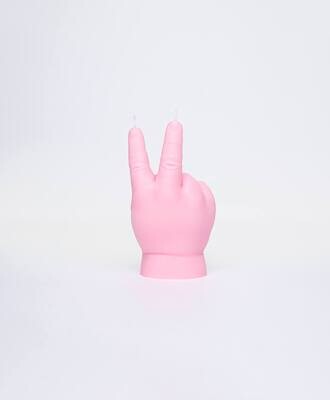 Candle Hand Baby "PEACE", Kerze pink