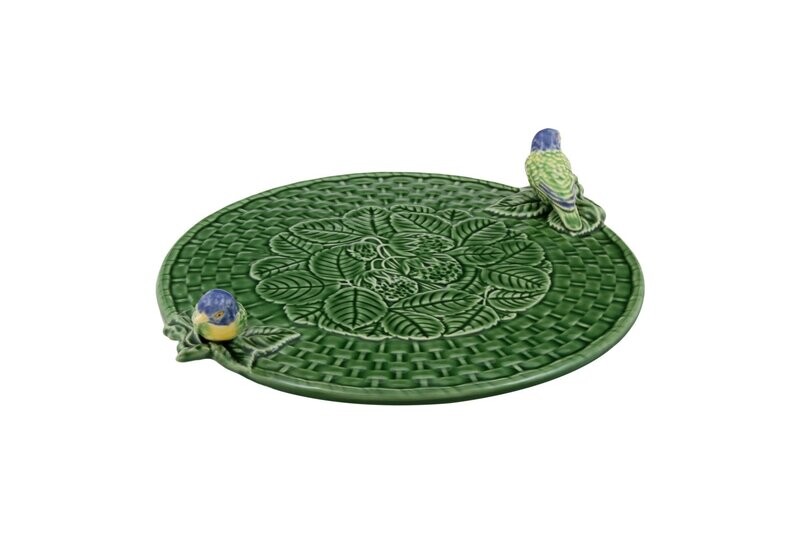 Käseplatte Käseplatte "Blue Birds" mit Vögeln