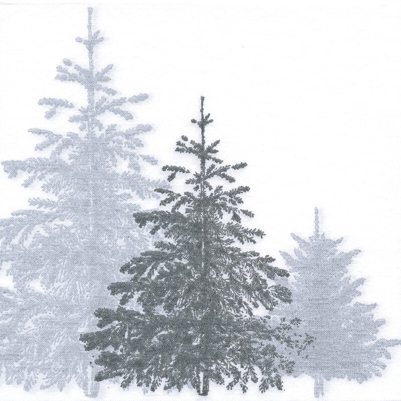Paviot Serviette "Wald Argent"