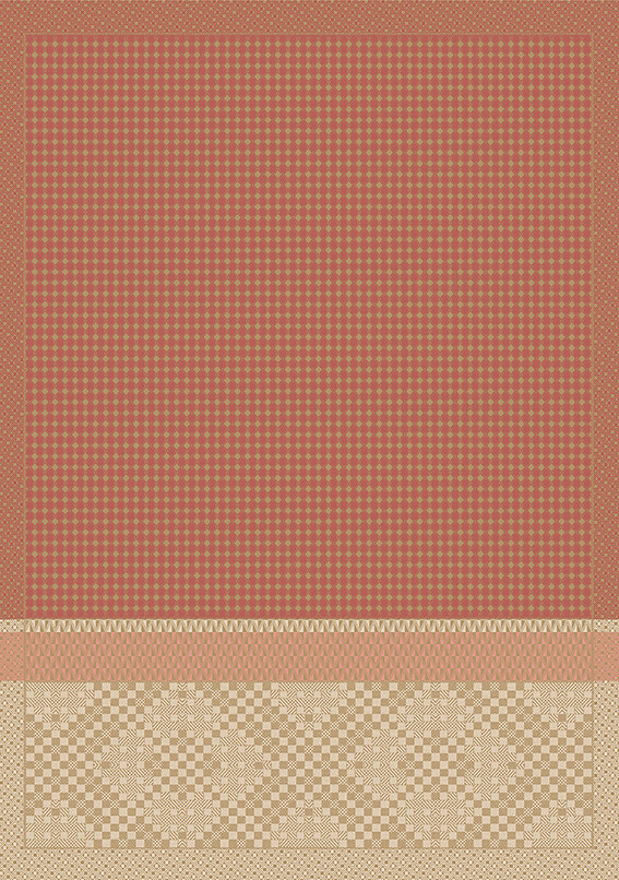 Handtuch "Essentiel Graphique" terre, 38x54, Baumwolle