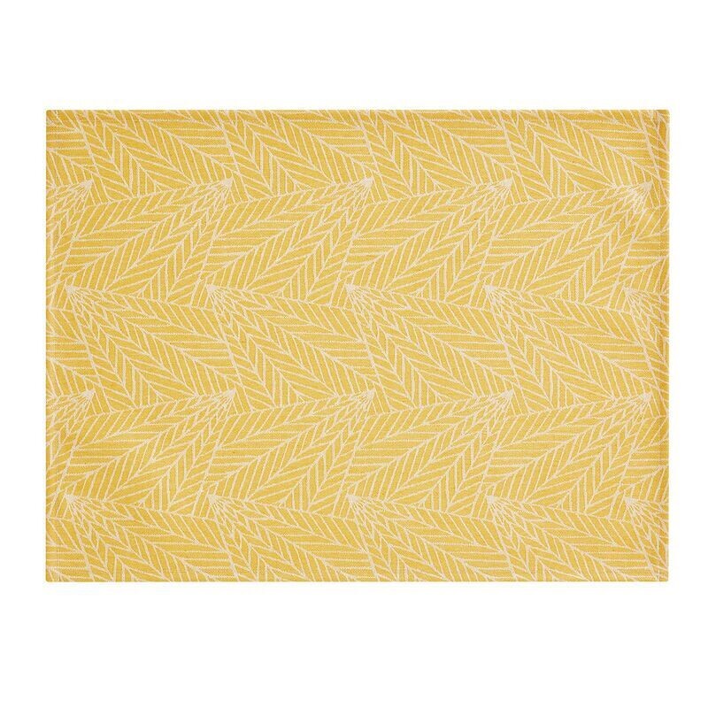 Tischset beschichtet Tischset beschichtet "A la carte Feuilles" citron, 50x36, Baumwolle