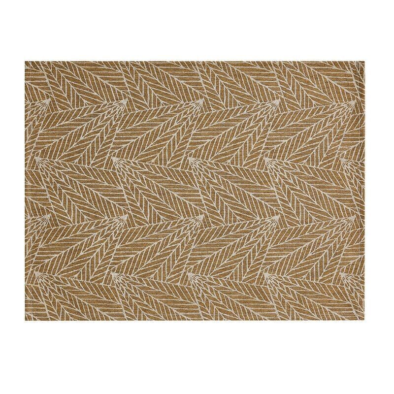 Tischset beschichtet "A la carte Feuilles" brun, 50x36, Baumwolle