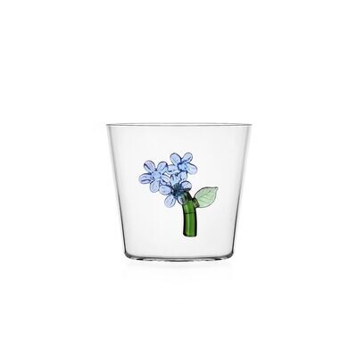 Glas "Botanica", Blume hellblau