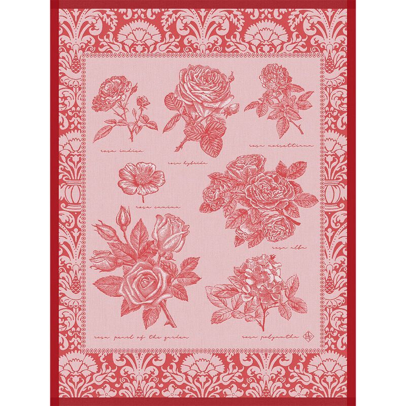 Geschirrtuch "Jardin des Roses" baiser, 80x60, Baumwolle