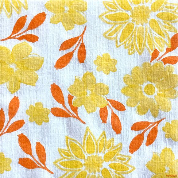 Paviot Serviette "Maxi Fleur Jaune"