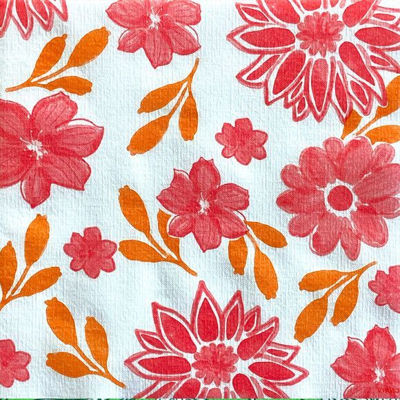 Paviot Serviette "Maxi Fleur Rouge"