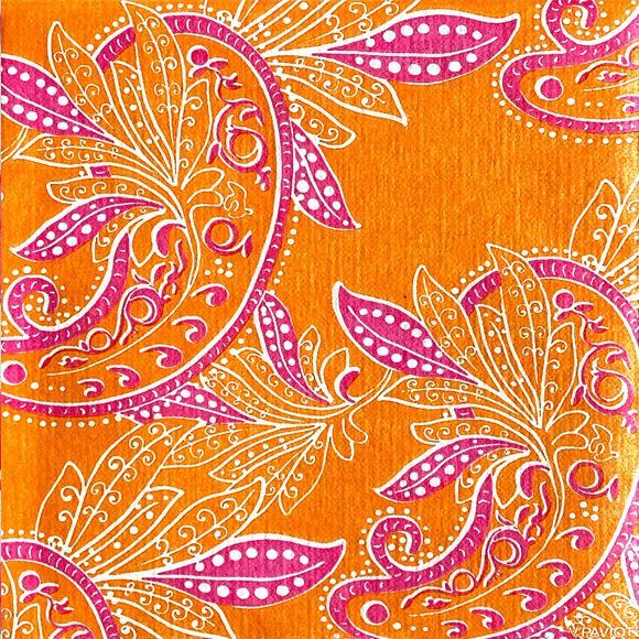 Paviot Serviette "Indienne" 25x25cm