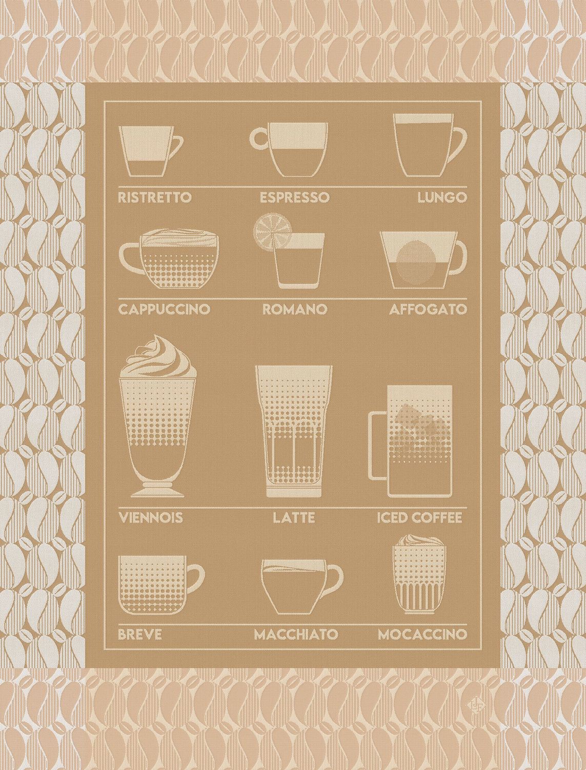Geschirrtuch "Barista Latte" 80x60, Baumwolle