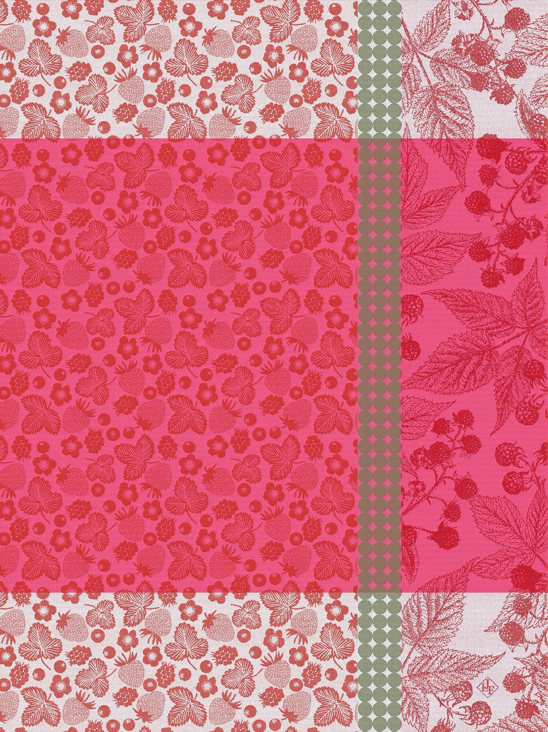 Geschirrtuch "Cueillette D´Ete" fraise, 80x60, Baumwolle