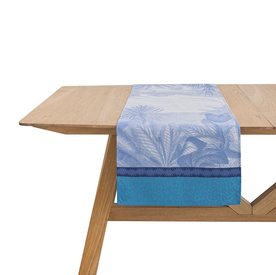 Tischläufer "Sinharaja" ocean, 50x150, Baumwolle