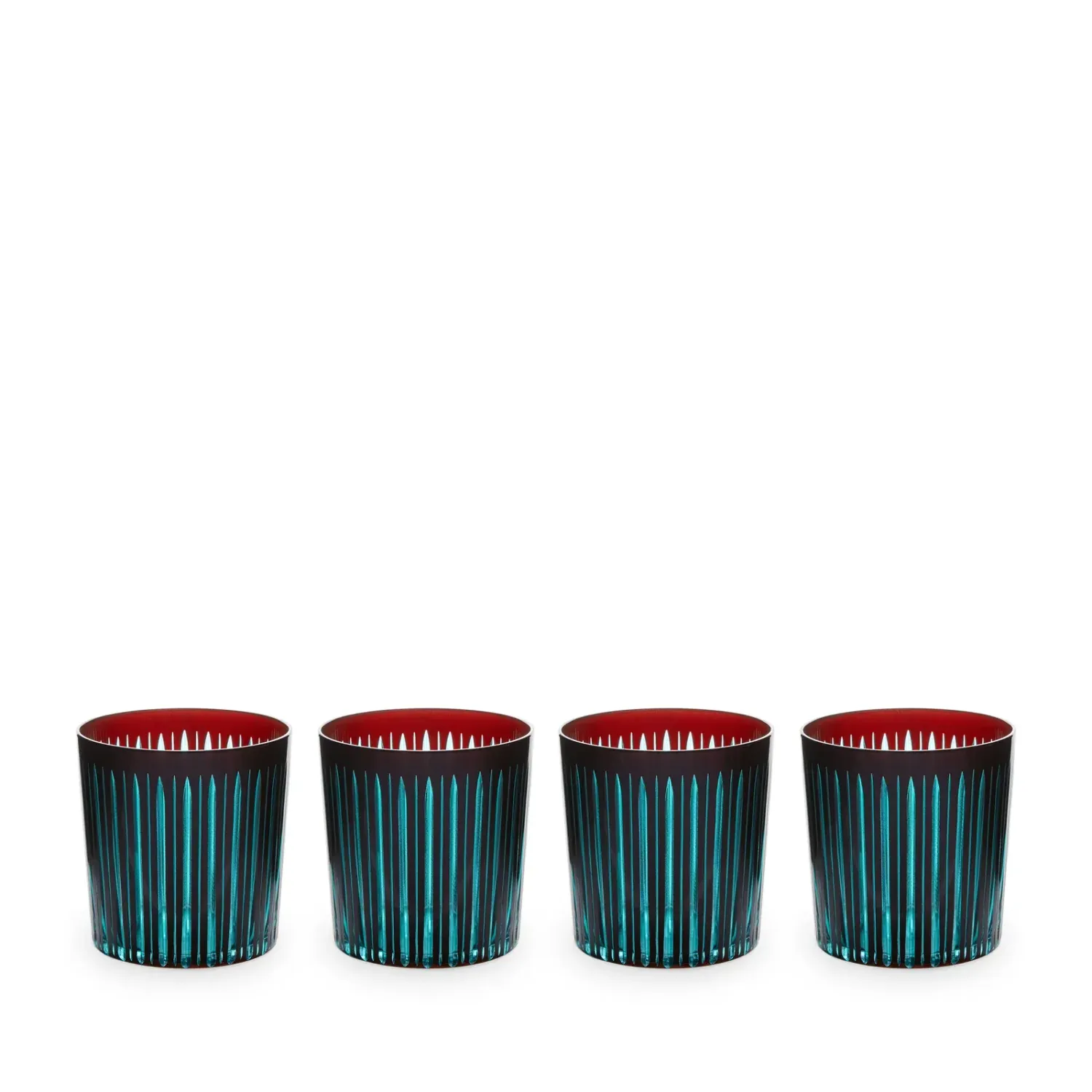 Prism Double Old Fashioned Glas-Bordeaux (Set von 4) von L´Objet