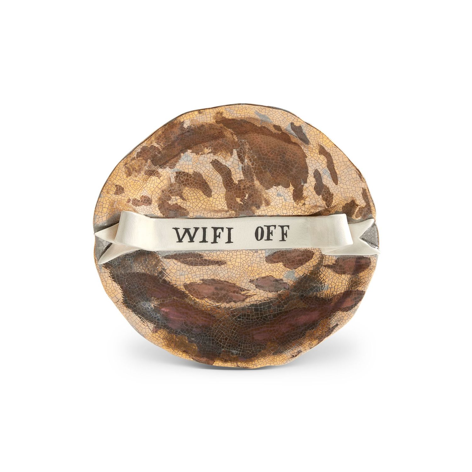 Ruan Hoffmann Teller mit Schleife `Wifi Off`