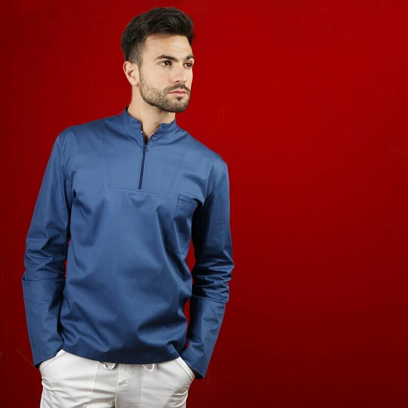 Casacca Tiziano Modello Uomo Slim Fit 97% Cotone 3% Elastam