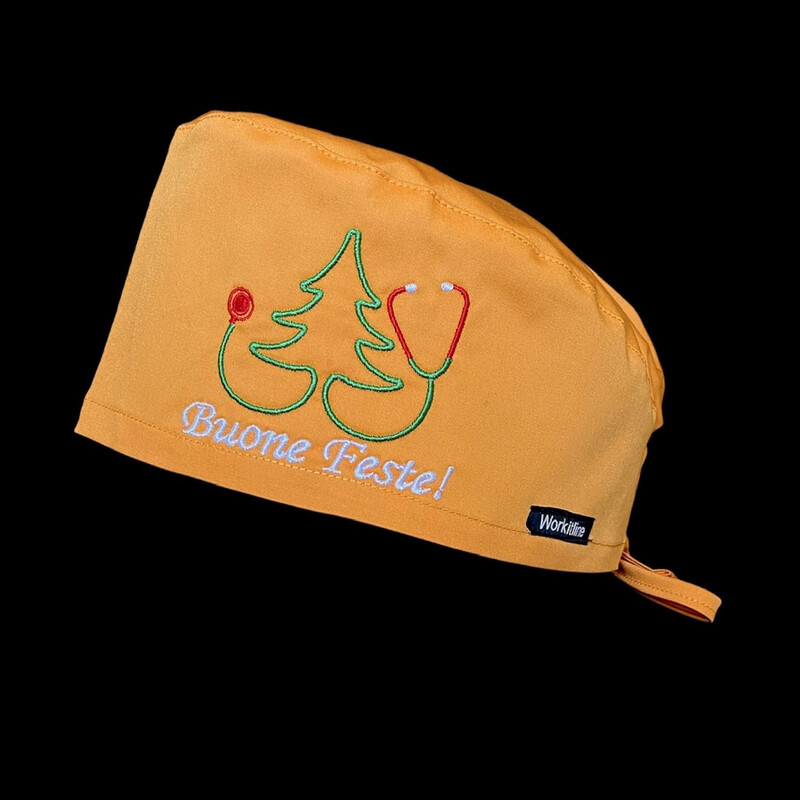 Cuffia C/Ricamo Doctor Buone Feste Vari Colori Cuffia C/Ricamo Doctor Buone Feste Vari Colori