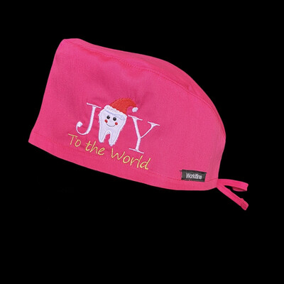 Cuffia C/Ricamo Joy To The World Vari Colori