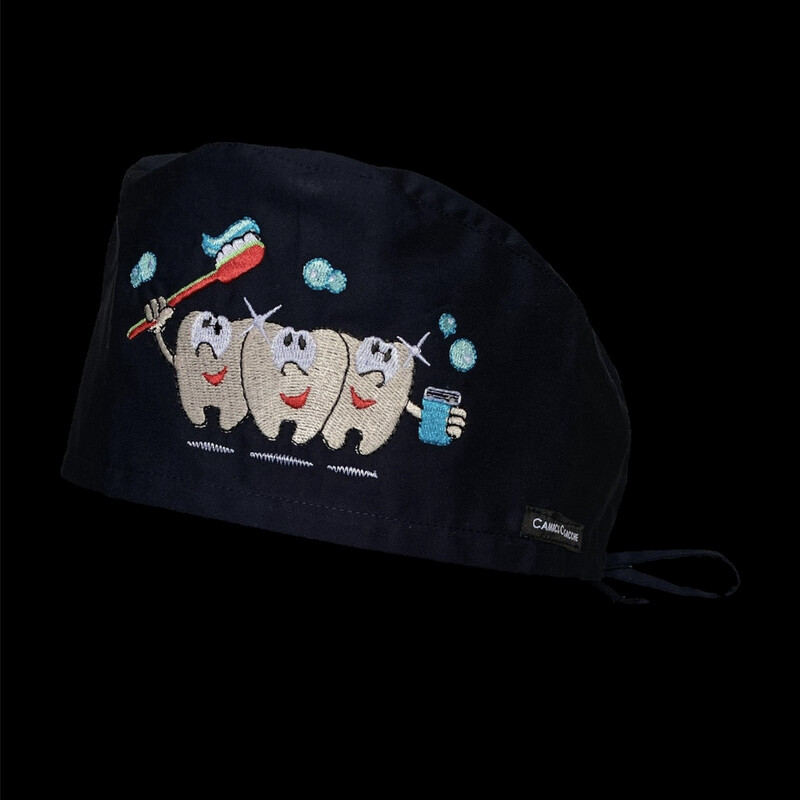 Cuffia C/Ricamo Dental Care Vari Colori
