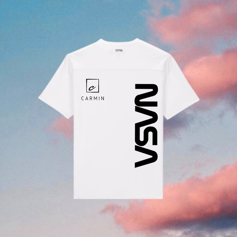 T-shirt Carmin X NASA Logo Vertical